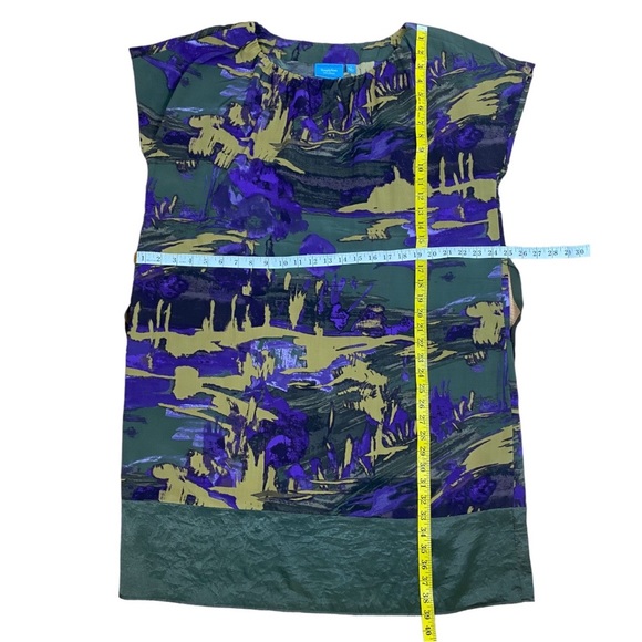 Simply Vera Wang Abstract Multi-color Mini Shift Dress Belted Short Sleeve Large - Picture 15 of 16